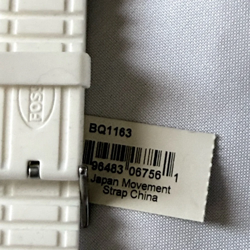 Genuine Fossil Silicone Strap 22mm For BQ1163